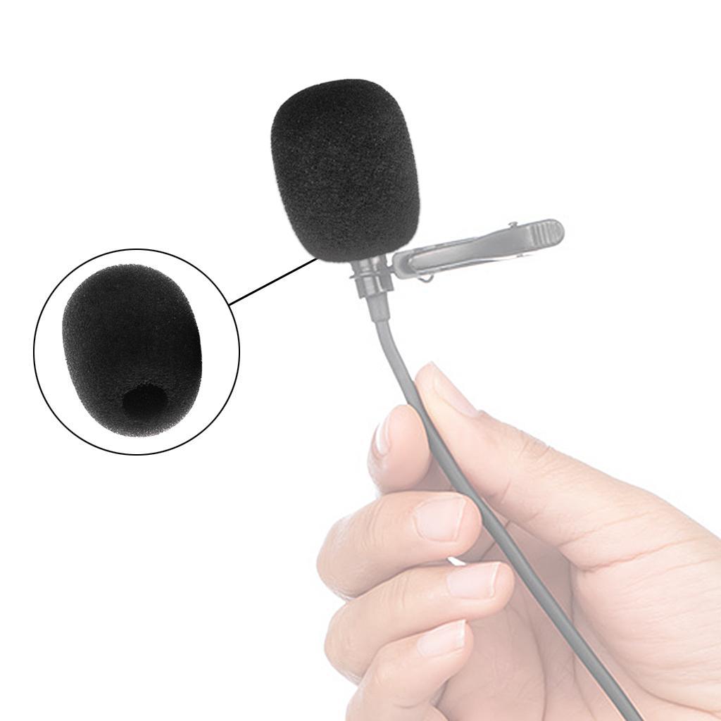 4- Mini Microphone Sponge Windscreen Pack of 10 Black