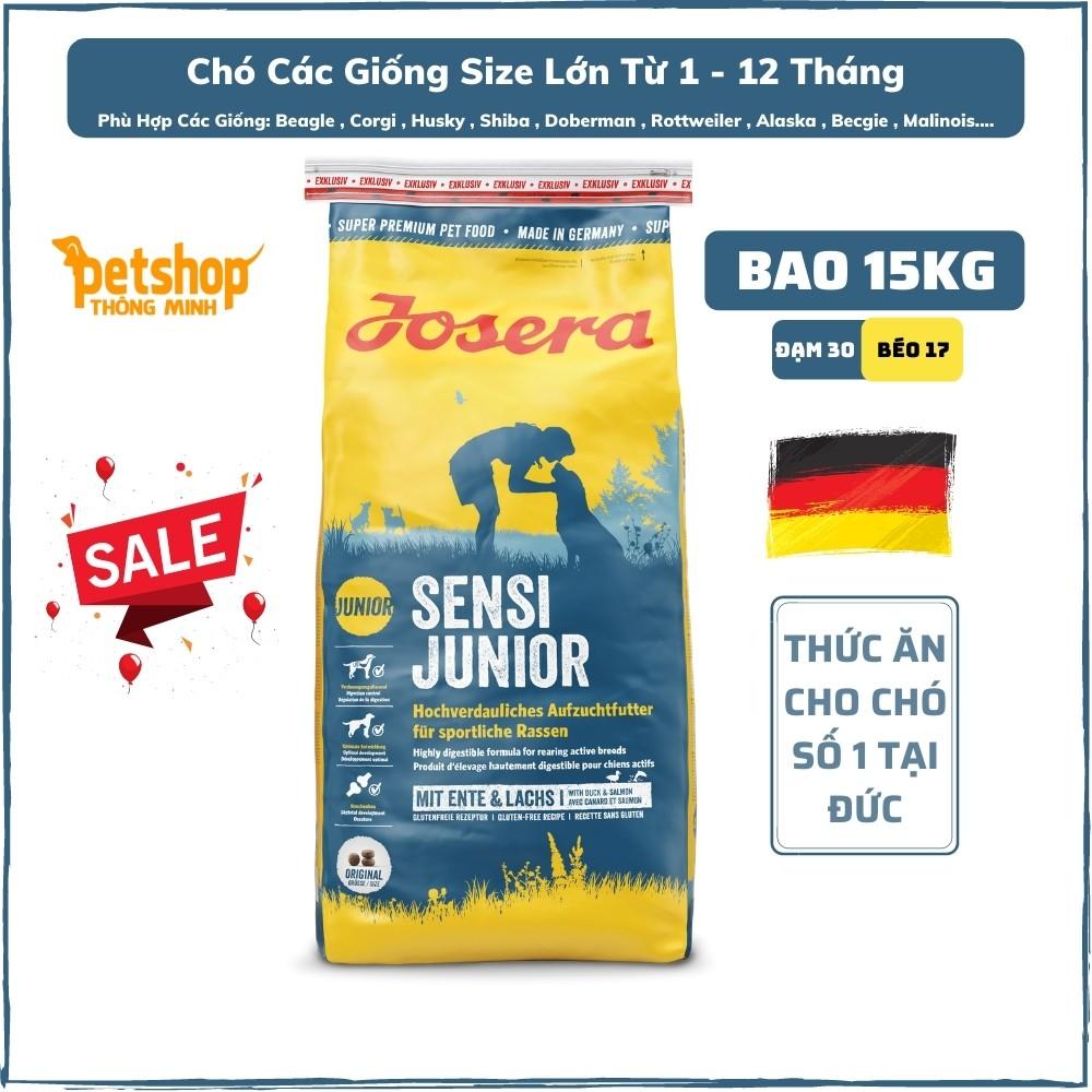 Thức Ăn Chó Cao Cấp Từ 1 - 12 Tháng Các Giống Chó Trung Bình Và Lớn Thích Vận Động - Josera Sensi Junior 15KG