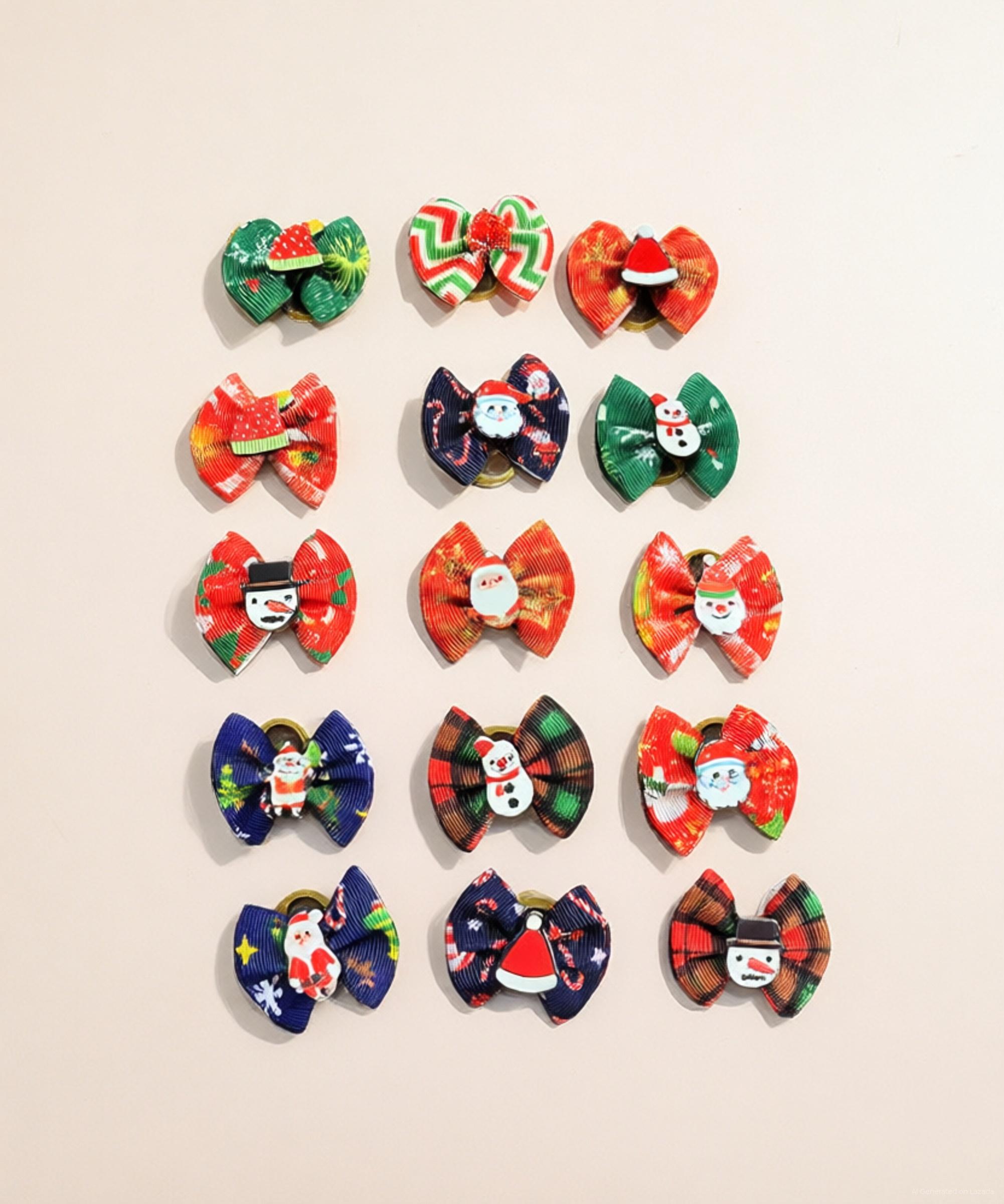 NƠ KẸP TÓC CÀI TÓC BUỘC TÓC GIÁNG SINH NOEL DỄ THƯƠNG MÃ 19 XINH XẮN CHO THÚ CƯNG CHÓ MÈO