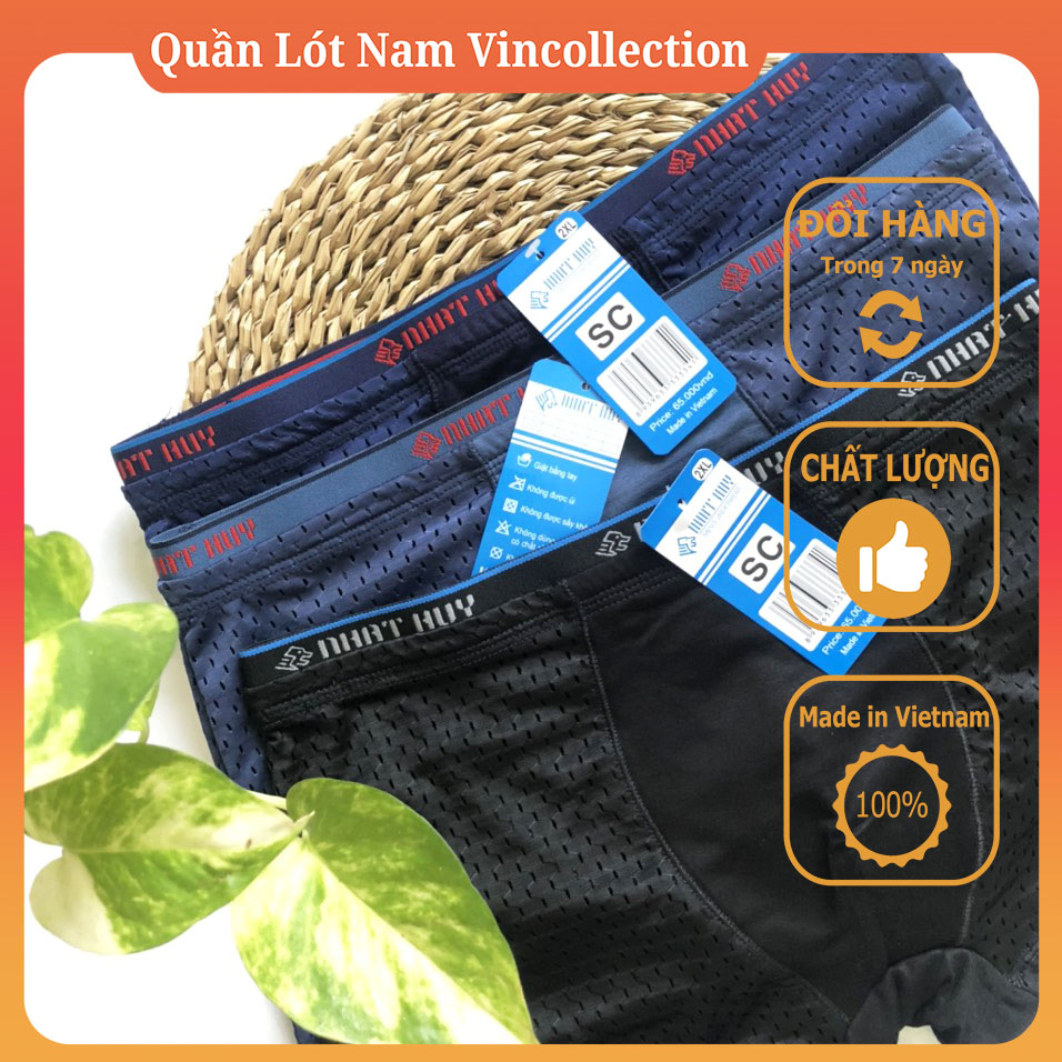 |Combo 4| Quần Lót Nam Đùi Nhật Huy Vải Lưới Lỗ To Thoáng Mát Cao Cấp Sịp Đùi Nam Combo quần lót nam đùi boxer bảng to thun lạnh cao cấp Đồ lót của nam đùi sexy lưng to học sinh cao cấp - Quần Lót Nam Vincollection