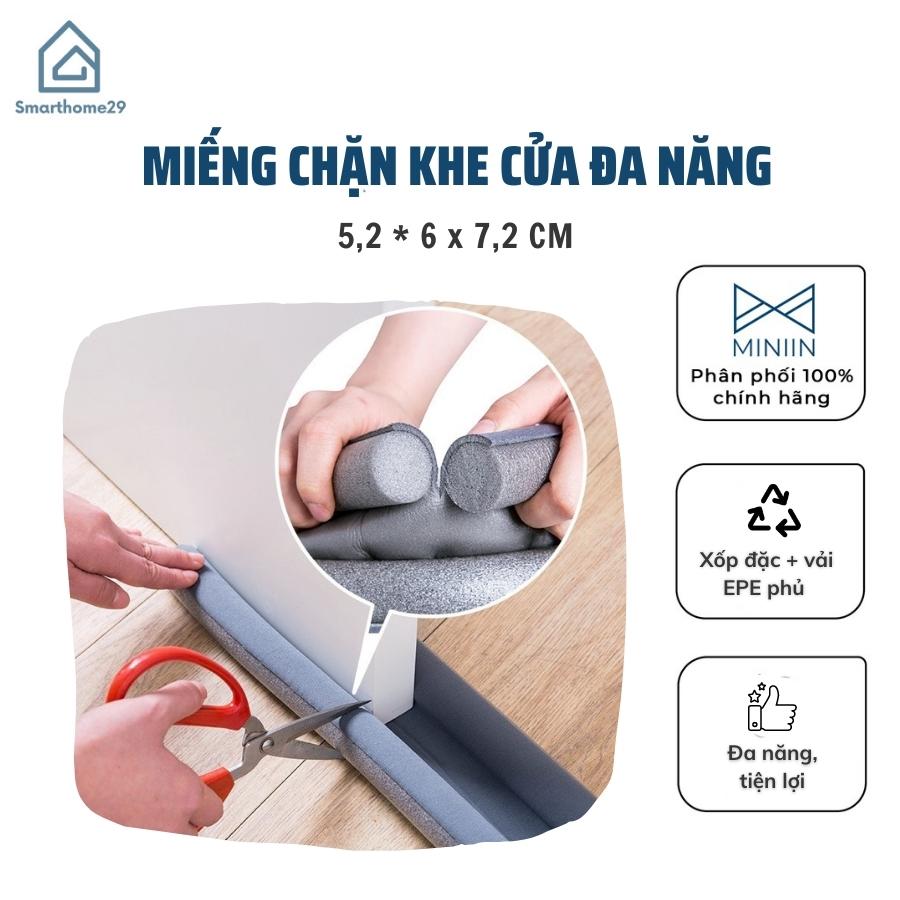 Hình ảnh Thanh Chặn Khe Cửa Xốp Ngăn Côn Trùng, Bụi Bẩn, Ron Dán Khe Cửa Giúp Cách Âm, Chống Thoát Hơi Máy Lạnh, Chống Va Đập - Chính hãng MINIIN (Giao màu ngẫu nhiên)