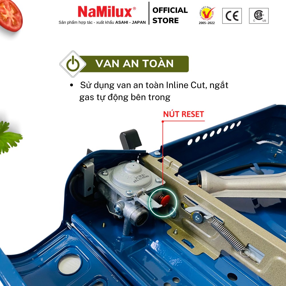 Bếp gas Mini NaMilux NH-P2911PS - Công suất tối đa 2,6 KW - hàng chính hãng