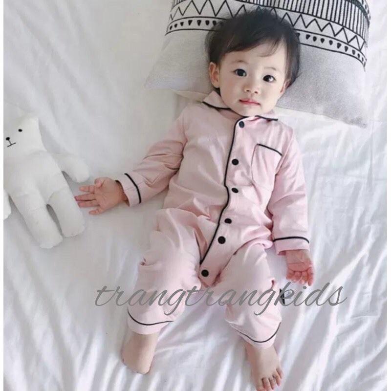 Set body pizama tay dài - - body thu đông - body liền thân - đồ ngủ - đồ bộ áo tay dài quần dài cho bé - áo quần trẻ em