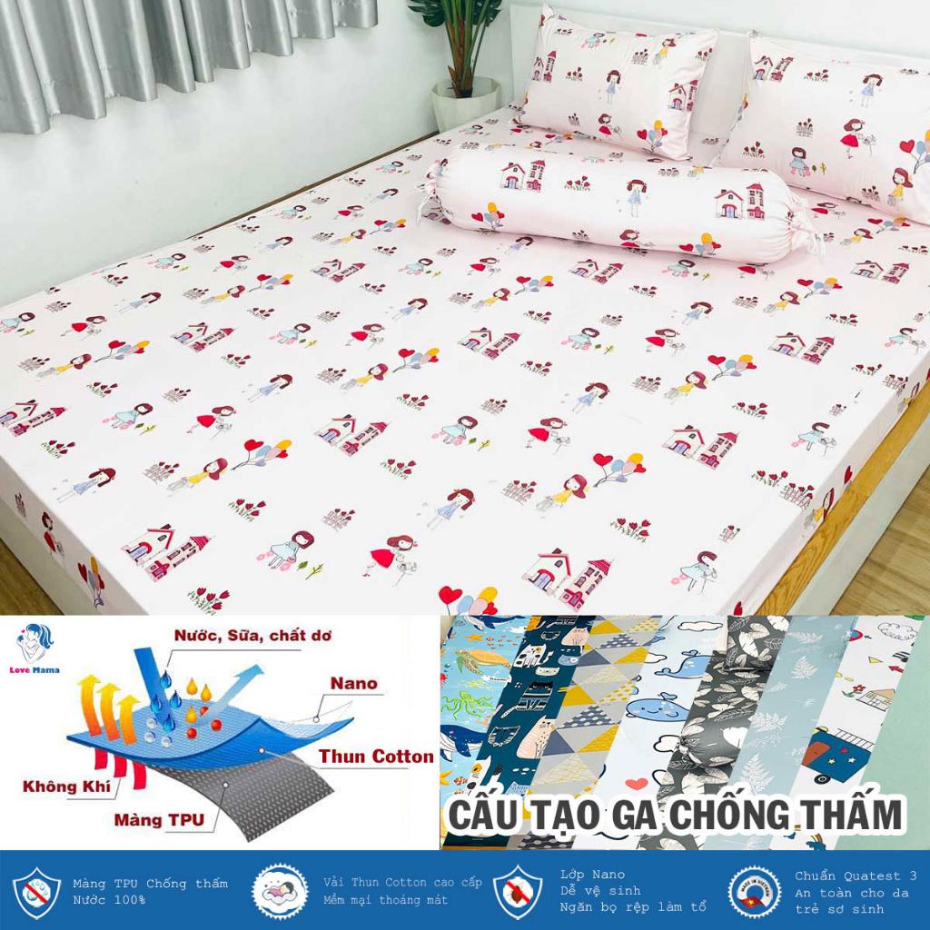 Ga chống thấm Cotton cao cấp búp bê không sột soạt, không nóng bí hơi, mềm mại thoáng mát