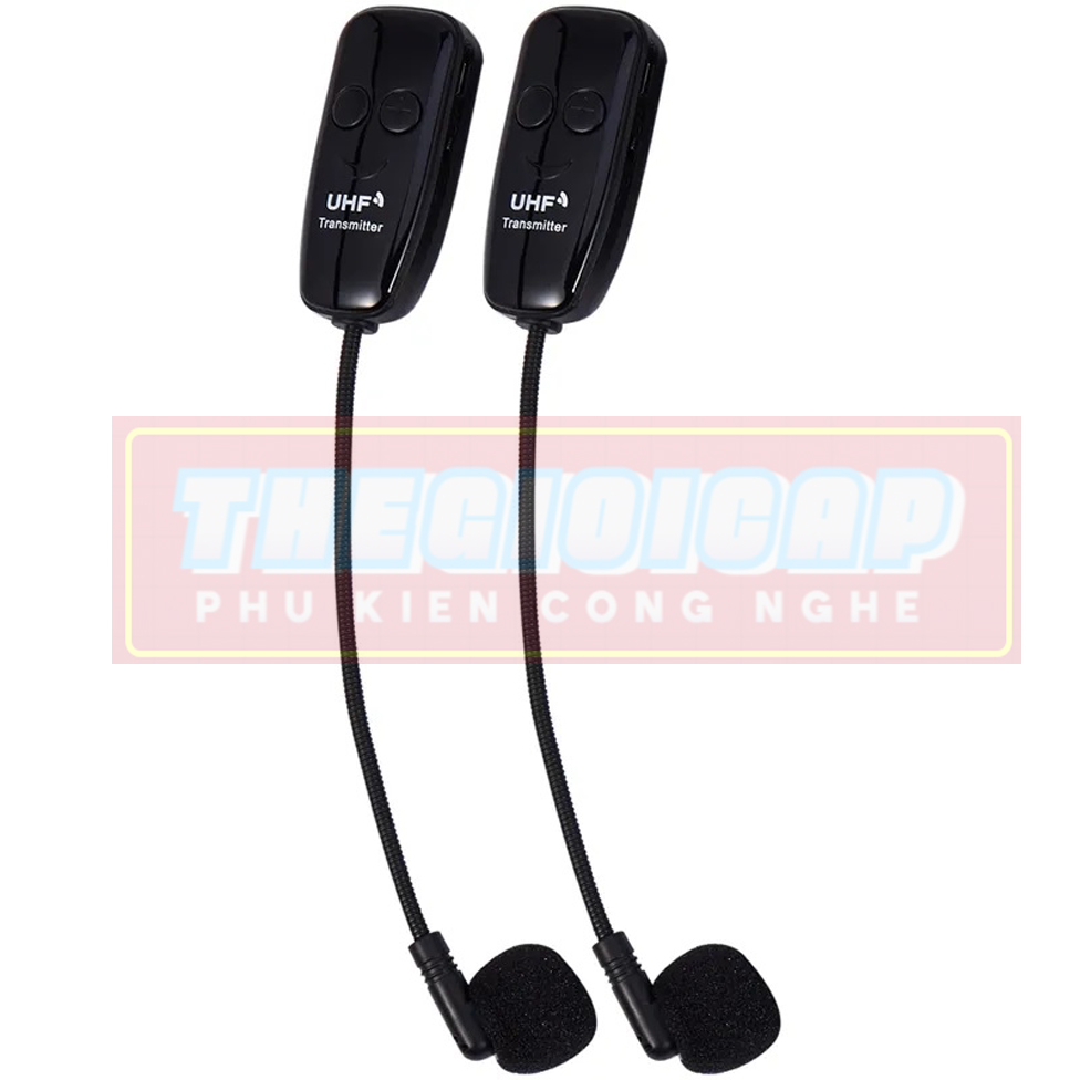 ROGTZ Bộ 2 Micro Cài Đầu Không Dây UHF Cho Máy Trợ Giảng U12F - Hàng Nhập Khẩu