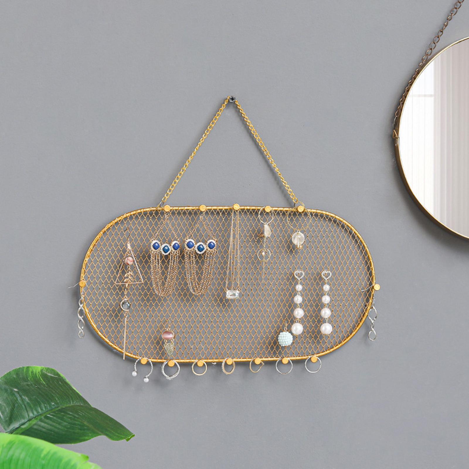 Jewelry Organizer Wall Mounted Display Decoration for Office Rings Bathroom