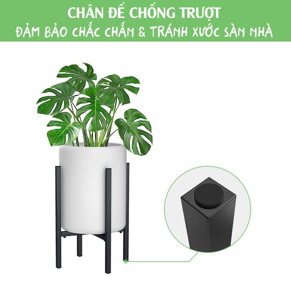 Chân Đôn Giá Đỡ Chậu Hoa, Chậu Cây Cảnh Cao 40 cm, Mở Rộng Tùy Chỉnh 20-30 cm Có Pát Cao Su Đi Kèm Tránh Trầy Xước Sàn Nhà Kavisota