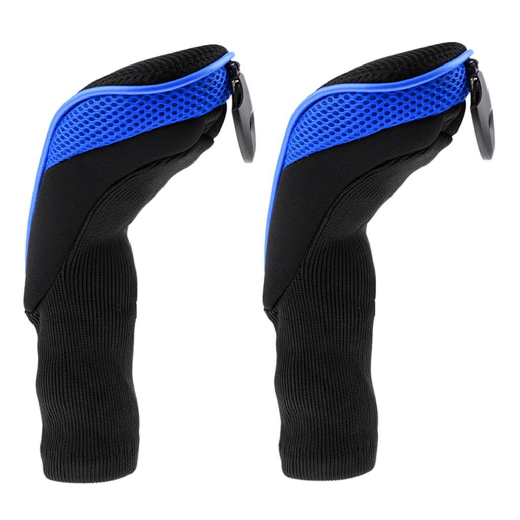 2Pc Golf Hybrid Club  Cover Protect Headcover with NO. Tag