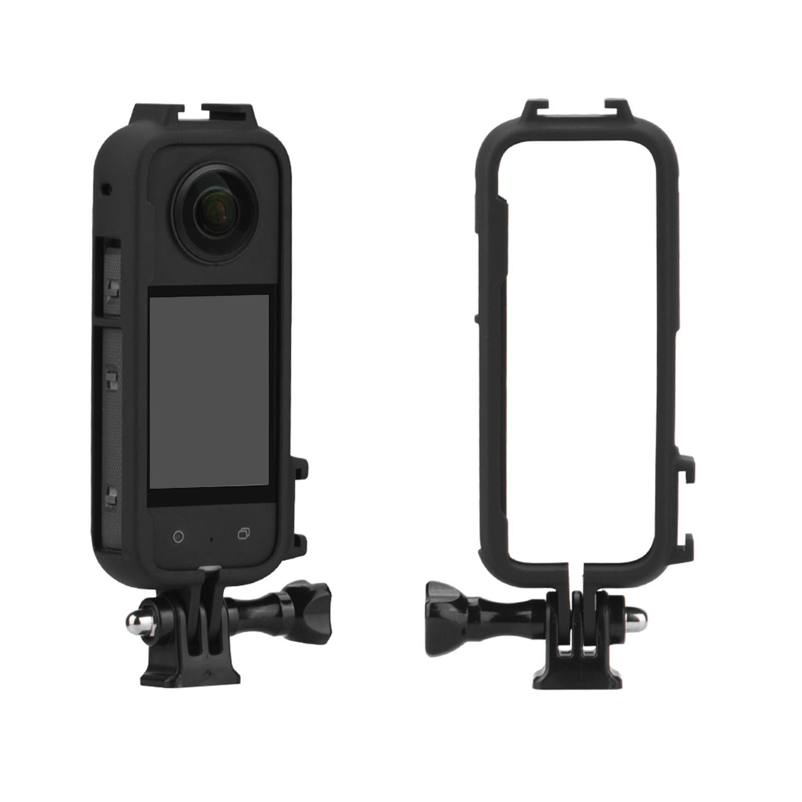 Durable Action Camera Protection Frame Housing Case with 1/4 Adapter Mount Drop Resistant Sports Camera Cage for One x3 Replacement