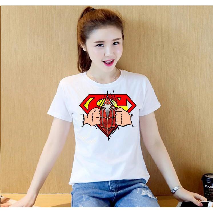 Áo thun nữ in hình siêu nhân lột xác spiderman cao cấp mtt272