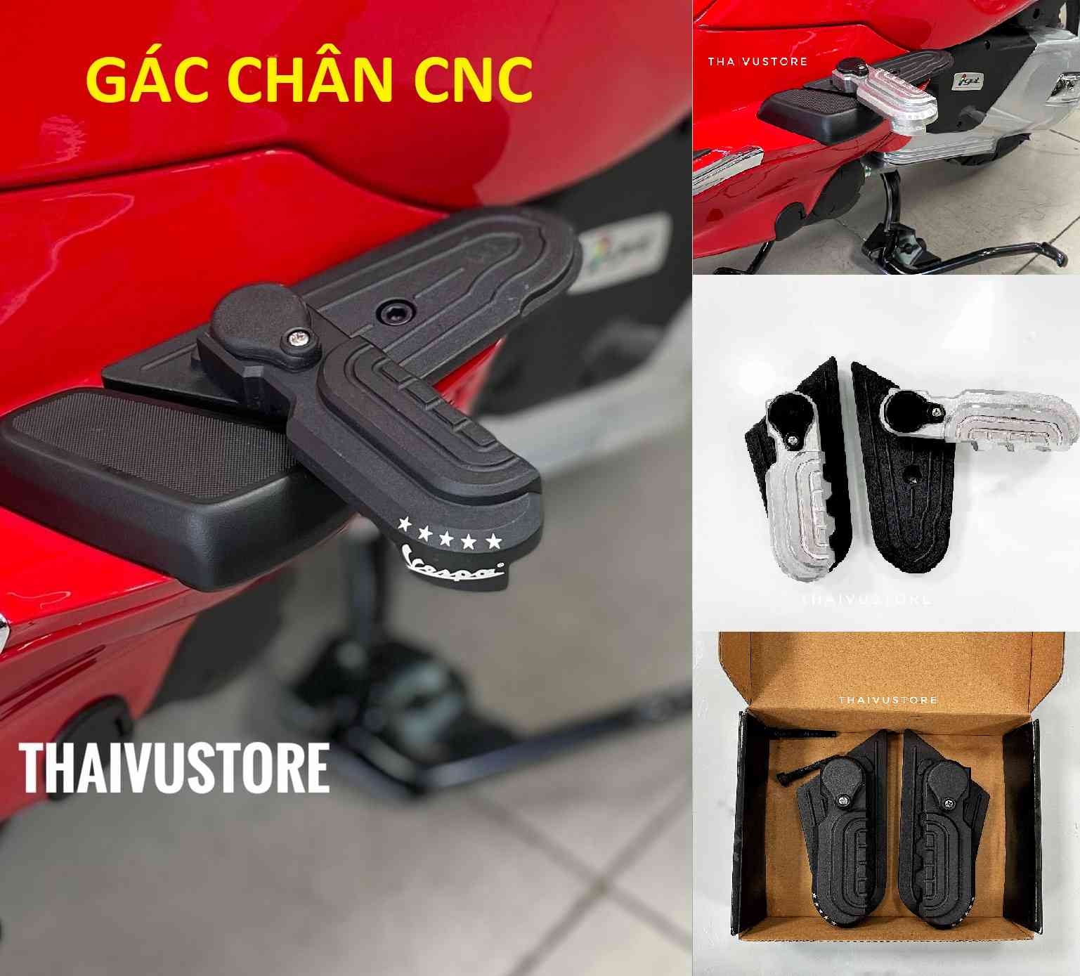Gác Chân Vespa Hàng Gia Công CNC Sprint Primvera LX S