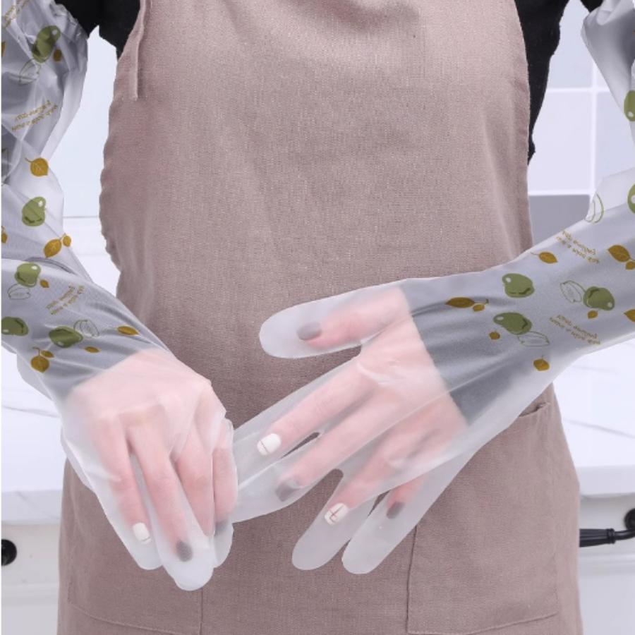Găng TPE Siêu Dai Dùng 1 Lần - Dài 60Cm, Có Chun Chống Tuột, Găng Tay Rửa Chén Bát, Giặt Đồ Dọn Dẹp Đa Chức Năng