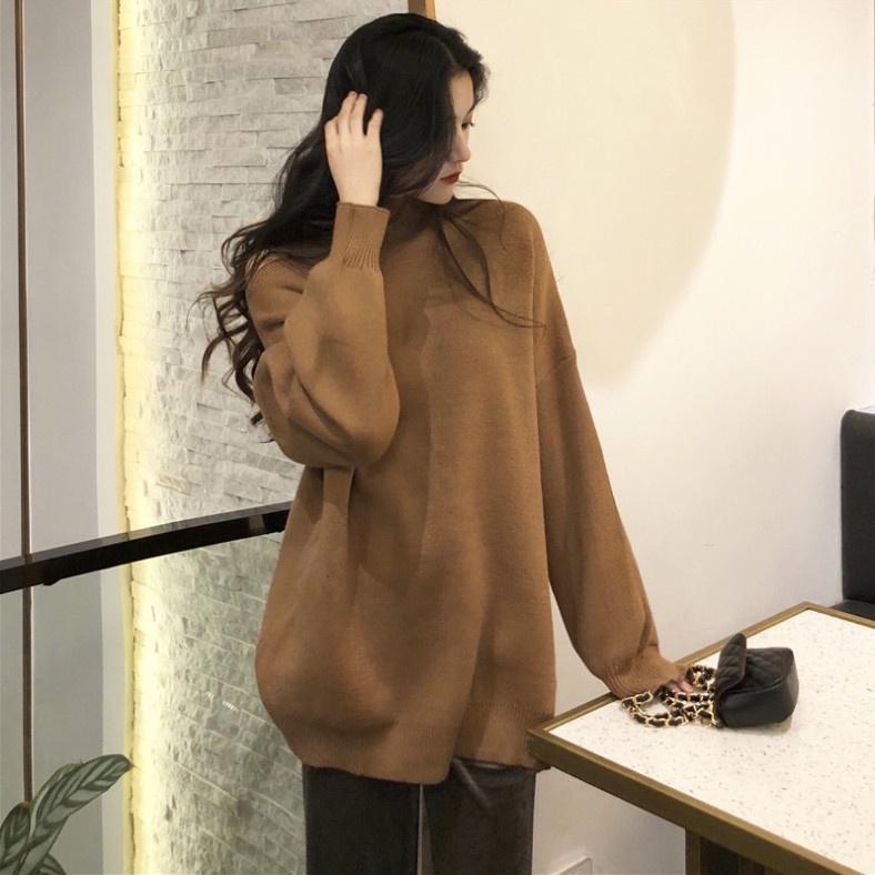 Áo Nỉ Nữ Khoét Vai Dài Tay Dáng Trùm Mông Cá Tính