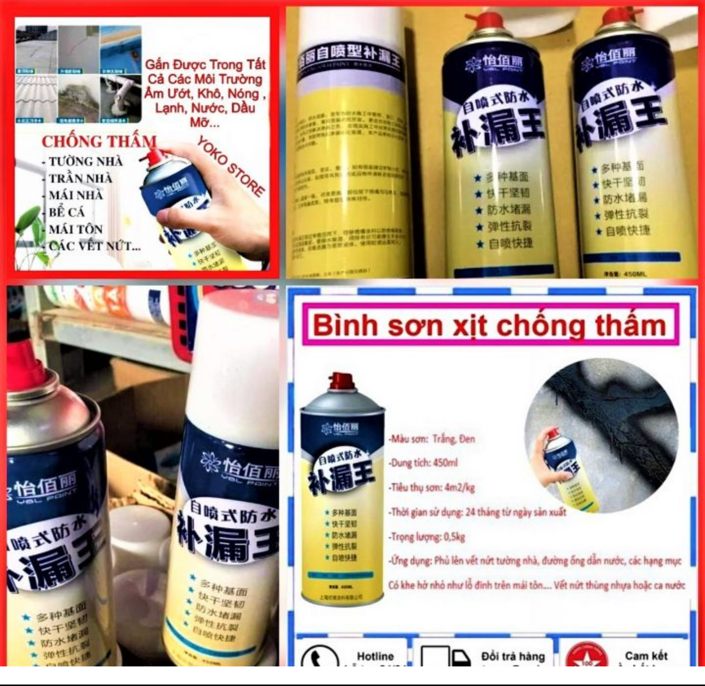 1 CHAI SƠN XỊT SIÊU CHỐNG THẤM CHỐNG ẨM MỐC HÀNG CAO CẤP