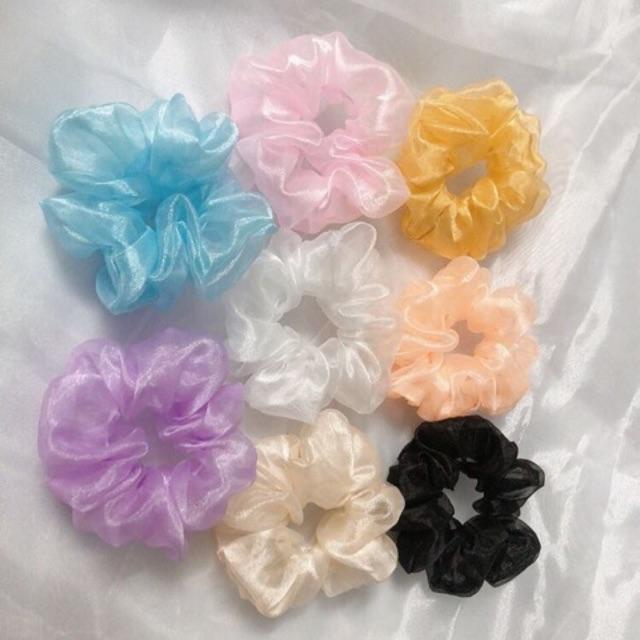 Dây buộc tóc scrunchies voan