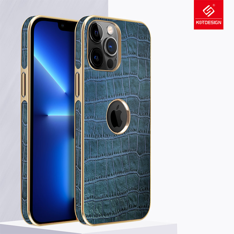 Ốp lưng da vân cá sấu iPhone 13 Pro hiệu KST DESIGN cao cấp, chống sốc- Hàng Chính Hãng