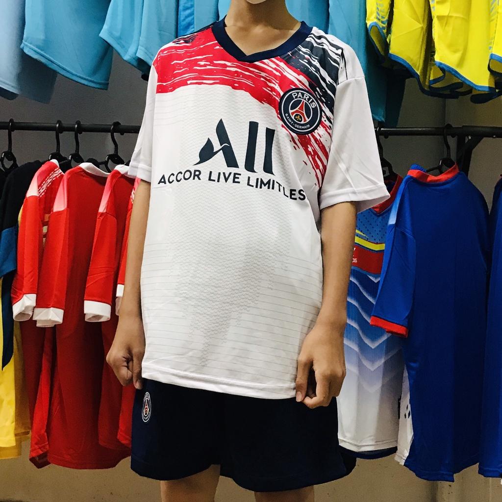 Bộ thể thao bóng đá, đá bóng gai mè Hàn Quốc CLB Paris Saint-Germain trắng