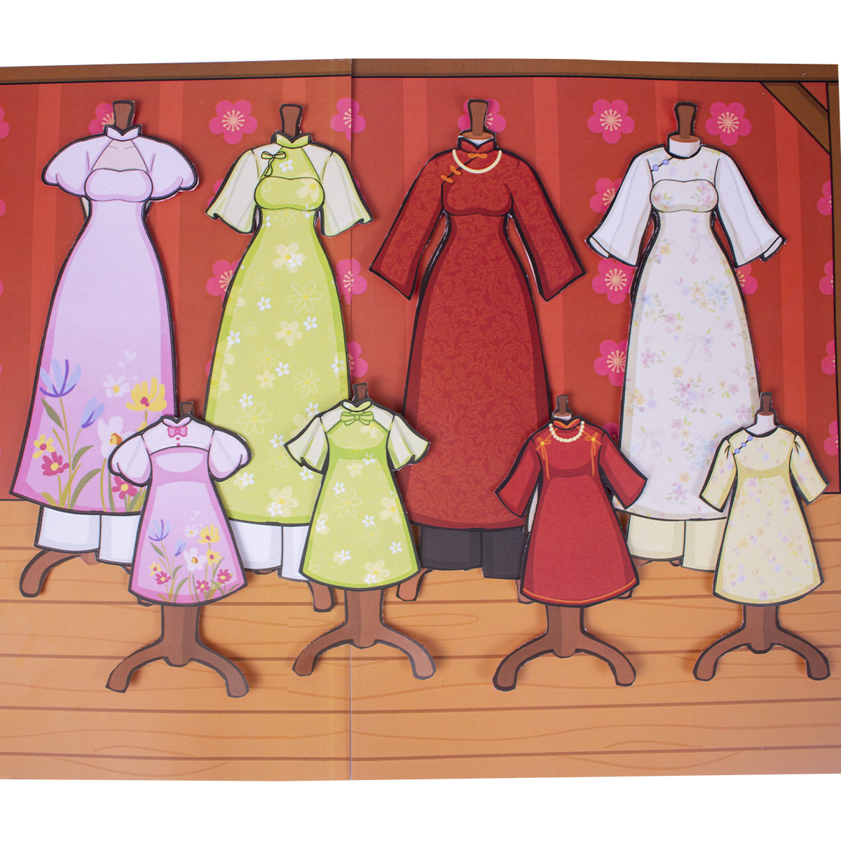 Bộ Thủ công Búp bê giấy Cadiy Tiệm Áo dài Sáng tạo cho Bé