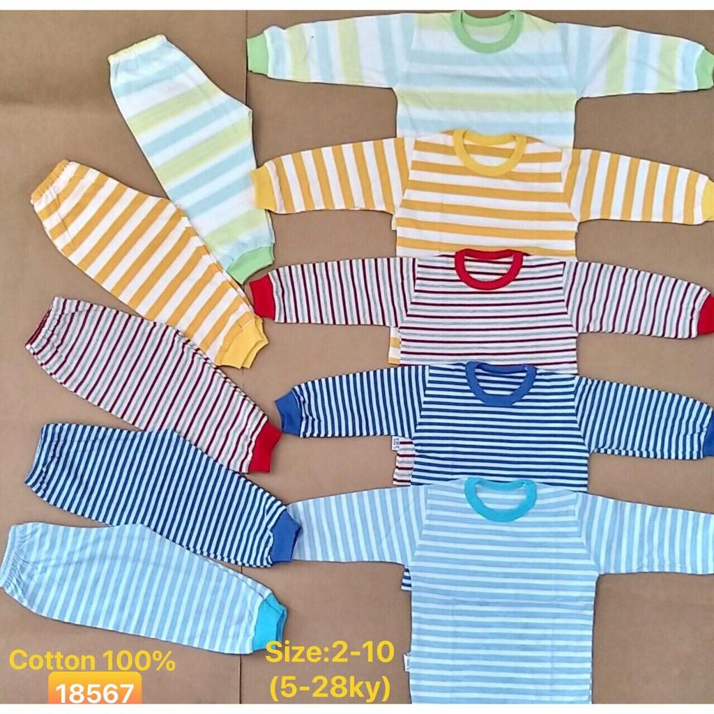 SET 5 BỘ THUN COTON TAY DÀI BÉ TRAI THUN ĐẸP
