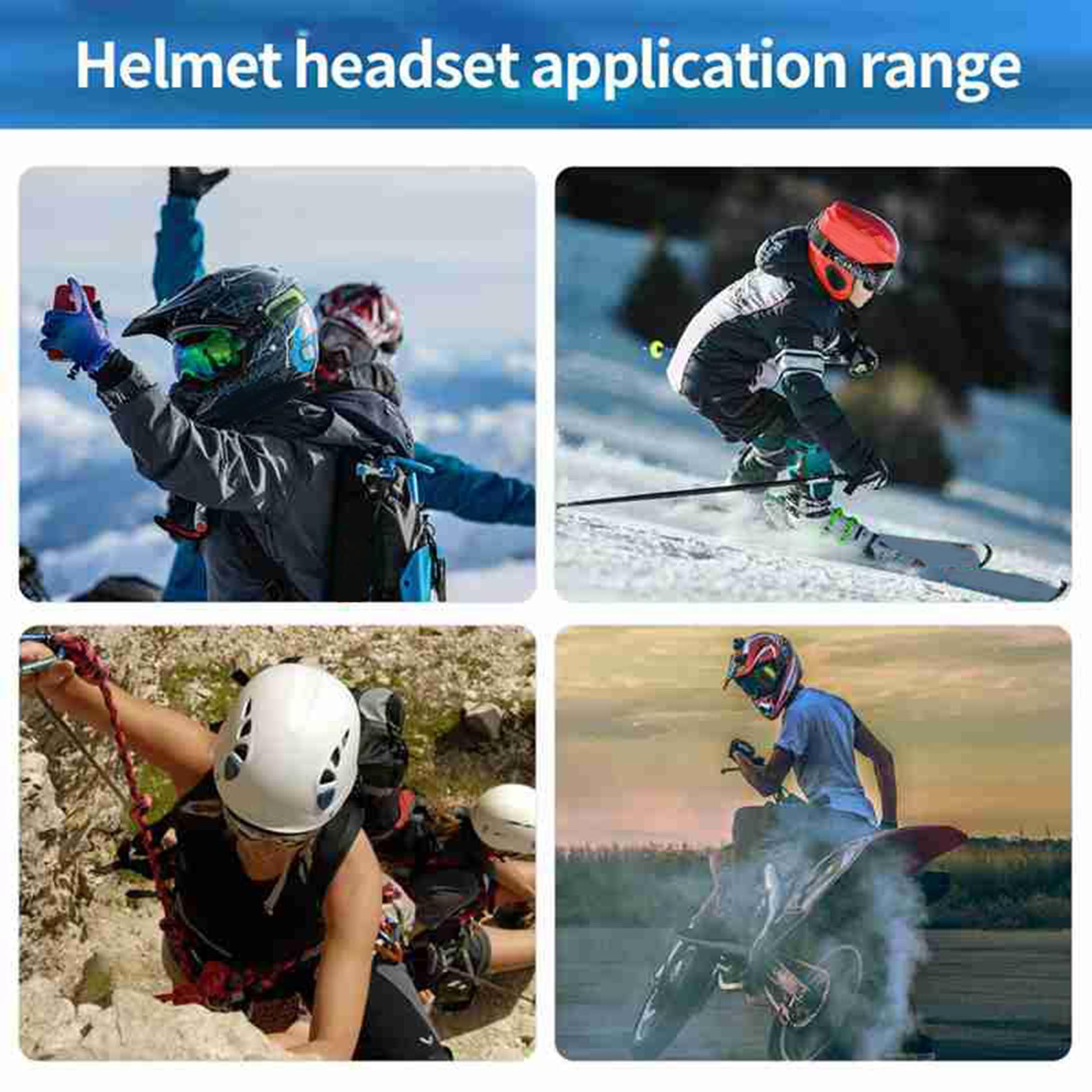 Motorcycle Bluetooth 5.0 Headset Noise Reduction for Outdoor Sports Driving