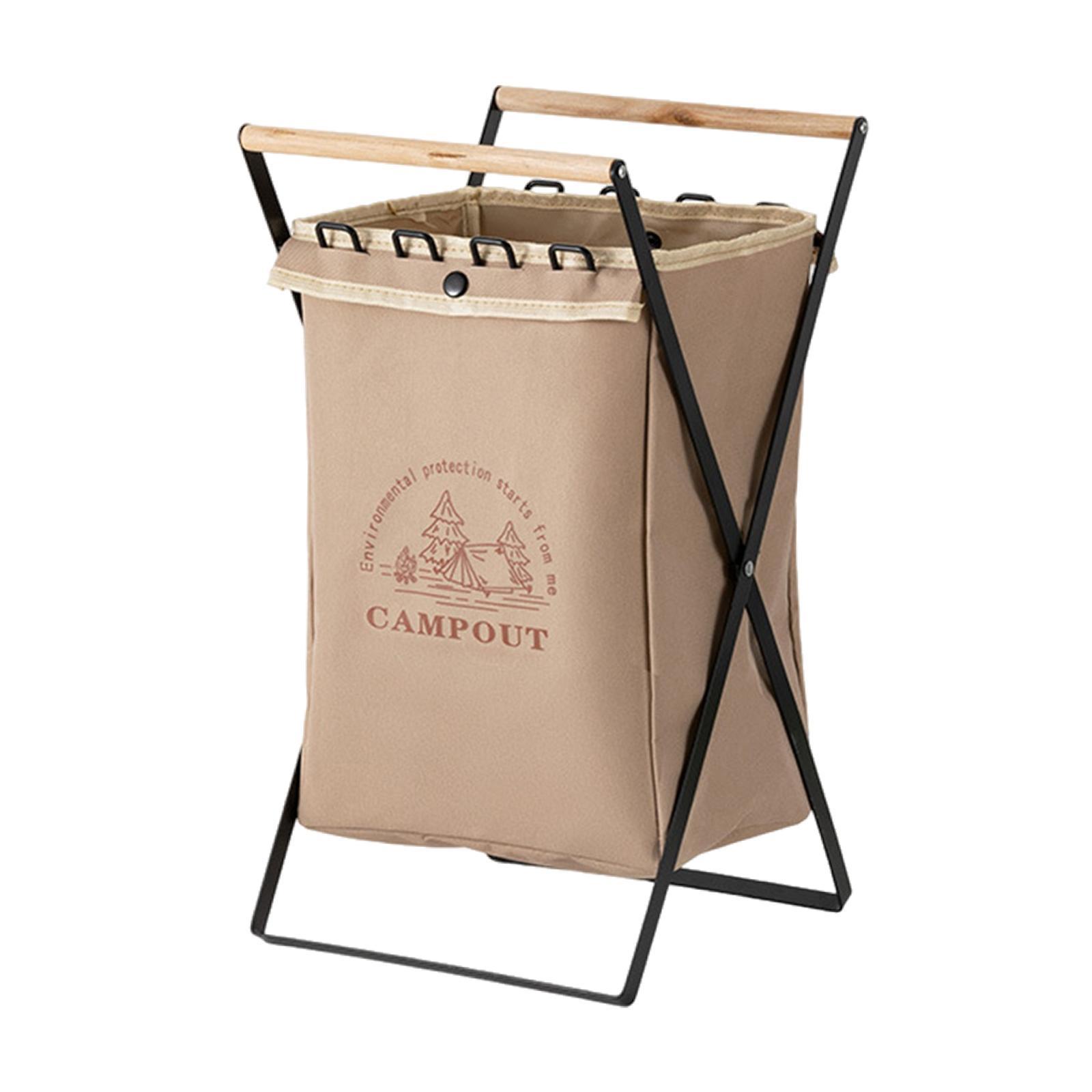 Foldable Trash Bags Holder Stand Frame Portable for Beach Household Barbecue