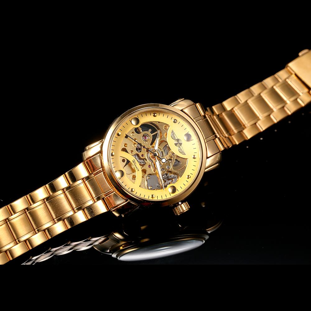 Đồng hồ cơ thời trang dây đeo bằng thép không gỉ