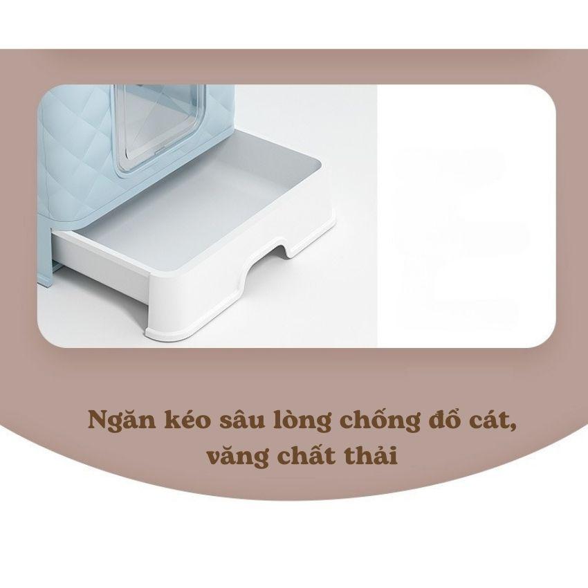 Nhà Vệ Sinh Cho Mèo Di Động Gấp Gọn Được, Bồn Vệ Sinh Cho Mèo Có Ngăn Kéo Kèm Xẻng