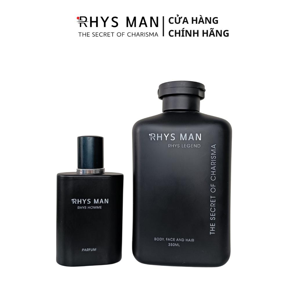 Combo sữa tắm gội nam 3 in 1 hương nước hoa 350ml & Nước hoa nam RHYS MAN 10ml - Hàng chính hãng