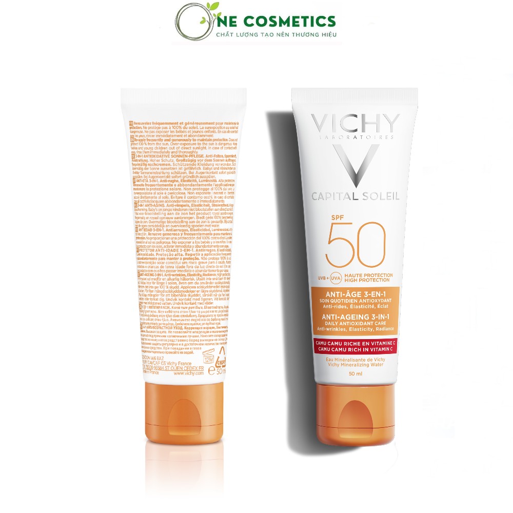 Kem Chống Nắng Lão Hóa Vichy Capital Soleil SPF 50 Anti-Ageing 3-in-1 50ml