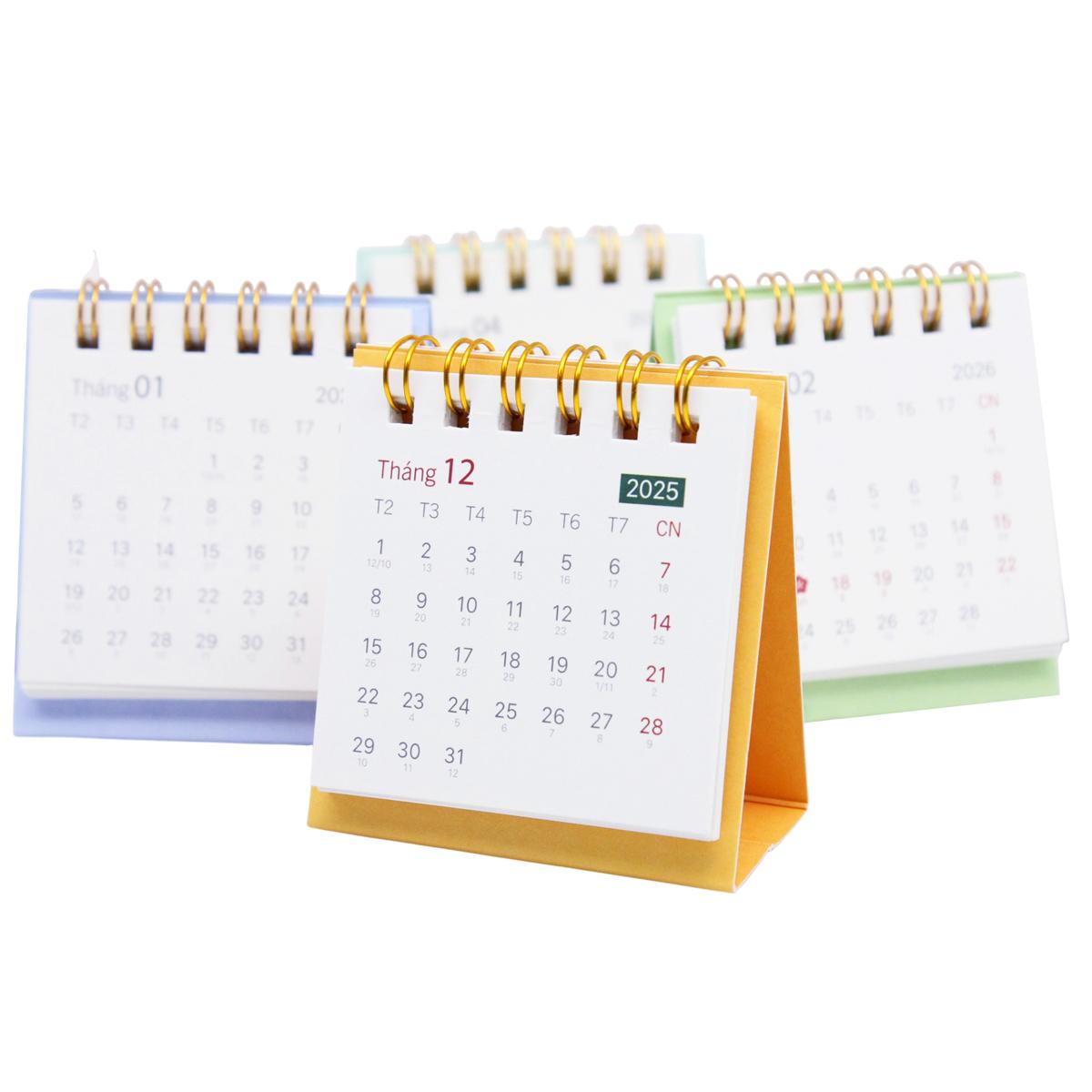 Lịch Bàn Teen Mini 2026 - Size XS - Linh Lan - Mẫu 4