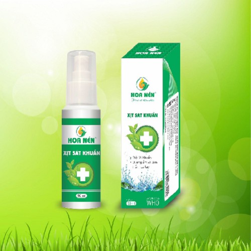 Xịt sát khuẩn Hoa nén 50ml.