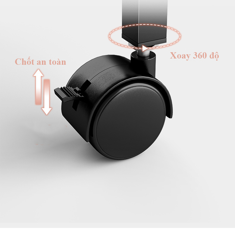 Kệ sách khung sắt 5 tầng màu gỗ sáng, Giá sách gỗ lưu trữ tài liệu hồ sơ văn phòng có bánh xe di chuyển thông minh dễ lau chùi
