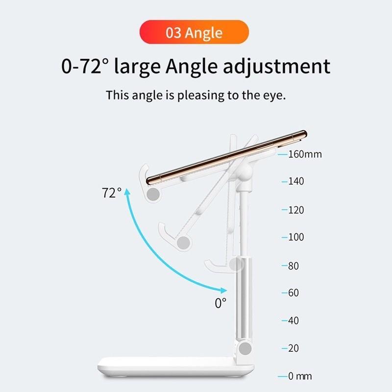 Giá Đỡ Điện Thoại 360,Kệ Đỡ Khung Gấp Gọn Chắc Chắn Khi Để Điện Thoại, Góc Xoay Linh Hoạt, Hỗ Trợ Làm Việc Hay Học Tập