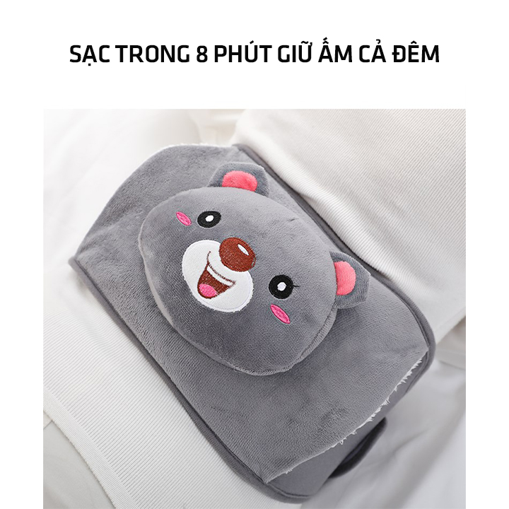 Đai Sưởi Ấm Bụng Đa Năng, Đai Sưởi Hình Thú Siêu Đáng Yêu Sạc Điện 6 Phút Sưởi Ấm Cả Đêm