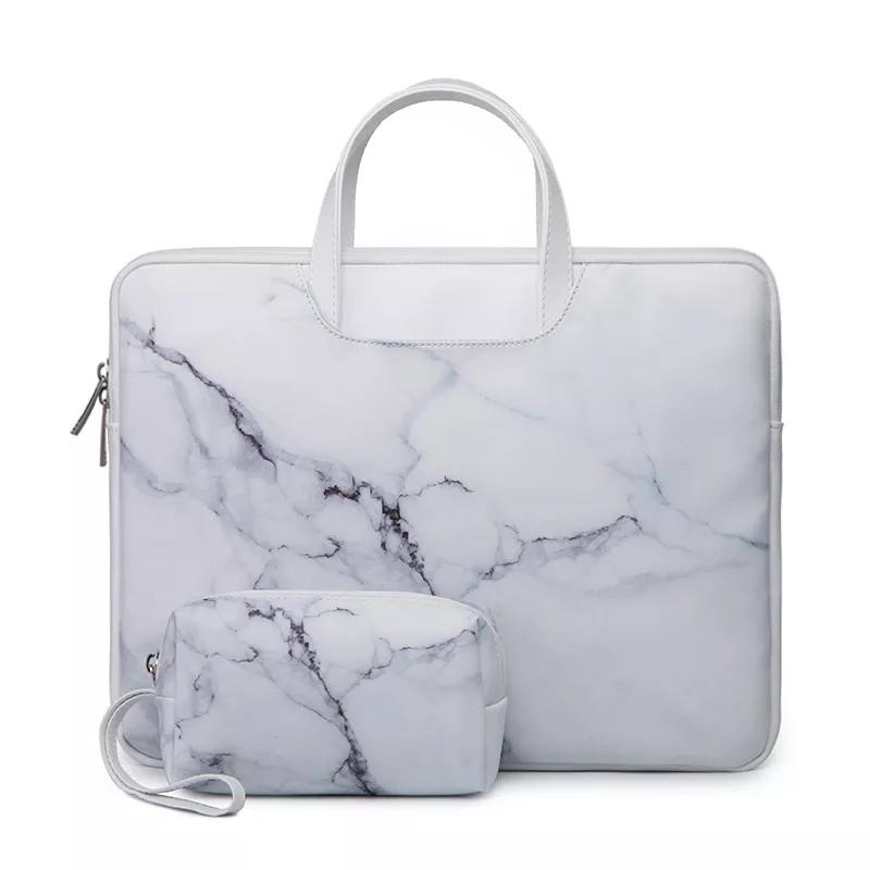 Sáng Tạo Túi Đựng Laptop Macbook Air Pro Retina 12 13 15 Inch Bao Da Túi Xách Cho Lenovo Xiaomi 14.1 15.6 "Phụ Nữ Cặp