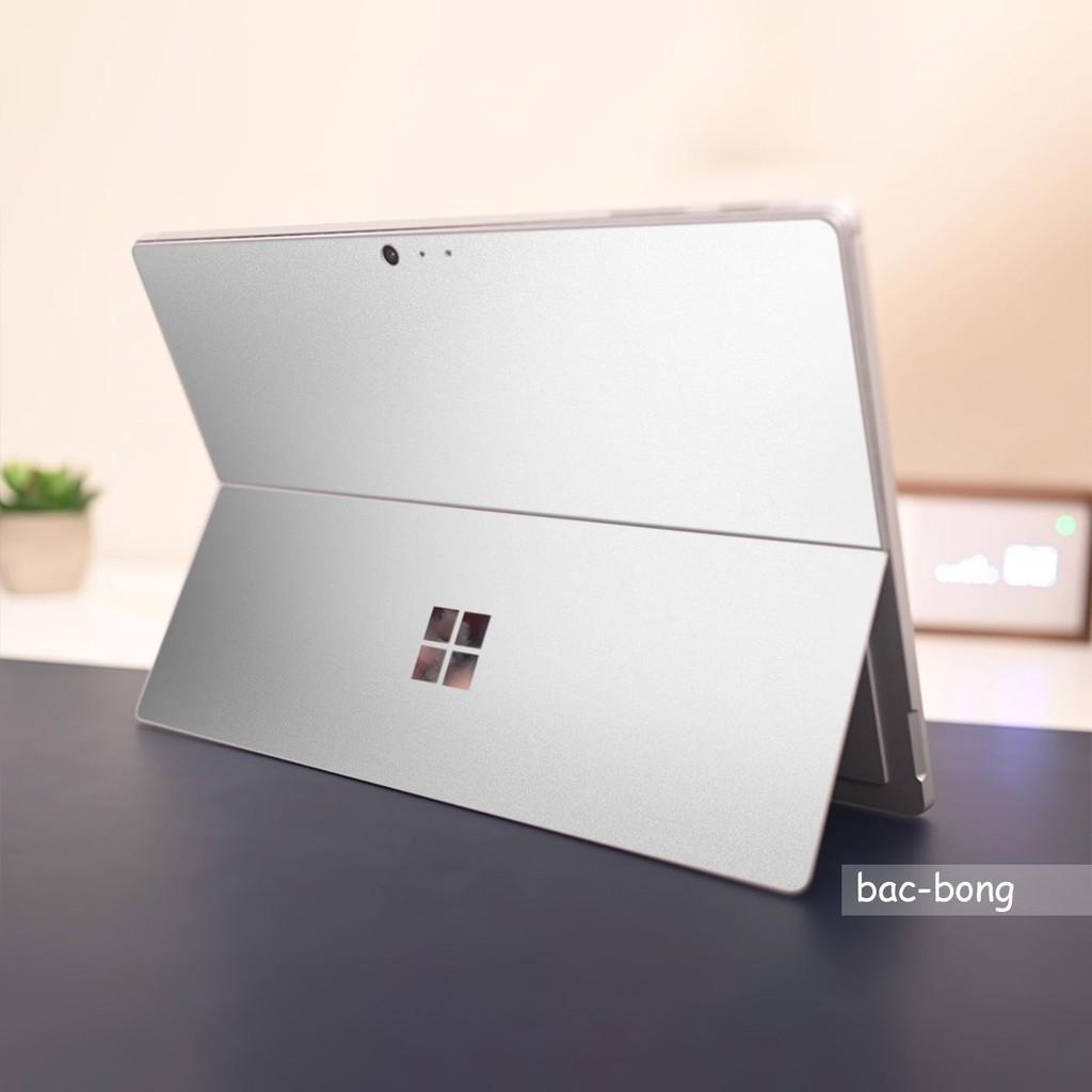 Skin dán Aluminum Chrome bạc bóng cho Surface 3 2015; Go, Go 2, Go 3; Pro 2 3 4 5 6 7 8 X