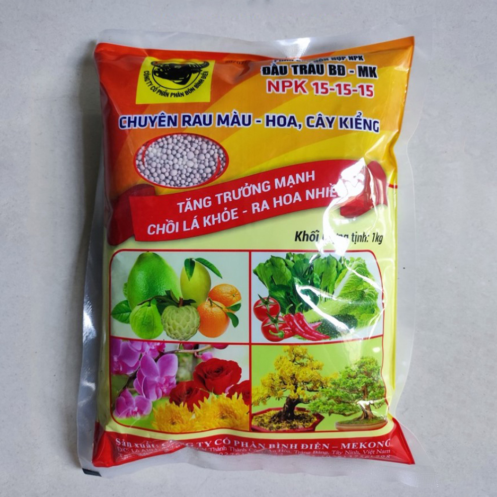 NPK đầu trâu 15-15-15 - Gói 1kg