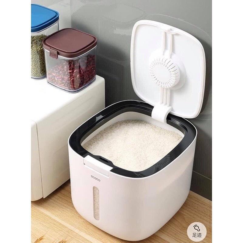 Thùng đựng gạo,đựng các loại hạt khô ECOCO CAO CẤP 5kg và 10kg chống ẩm, kháng khuẩn