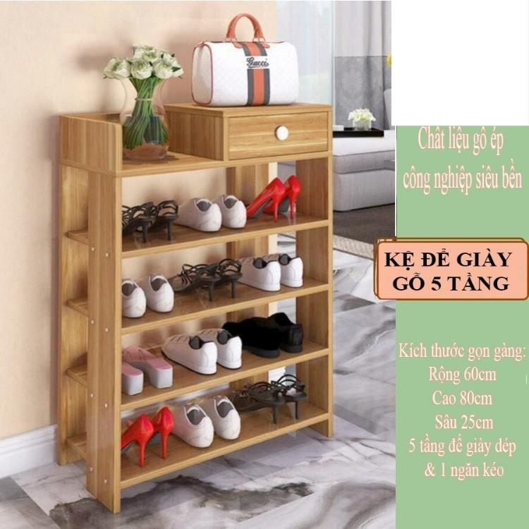 Tủ giày gỗ 5 tầng, Kệ giày 5 tầng, Giá để giày, Kệ Giày, kệ giầy dép