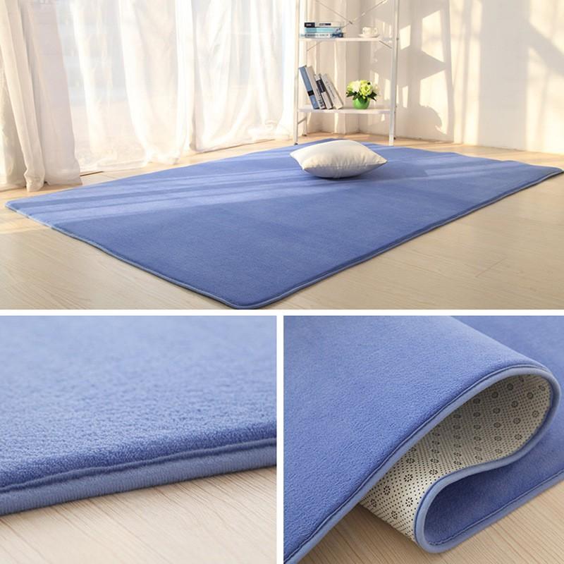 Thảm Nhung Màu Xanh Đậm | Thảm Trang Trí Phòng Khách - Phòng Ngủ - Thảm Trải Sofa - Thảm Dành Cho Bé