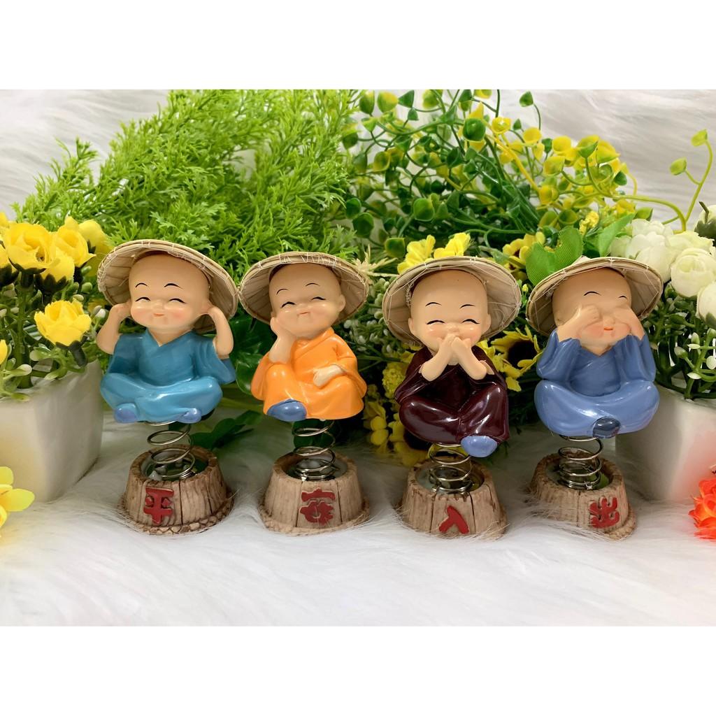 Bộ 4 tượng chú tiểu tứ không tọa đế