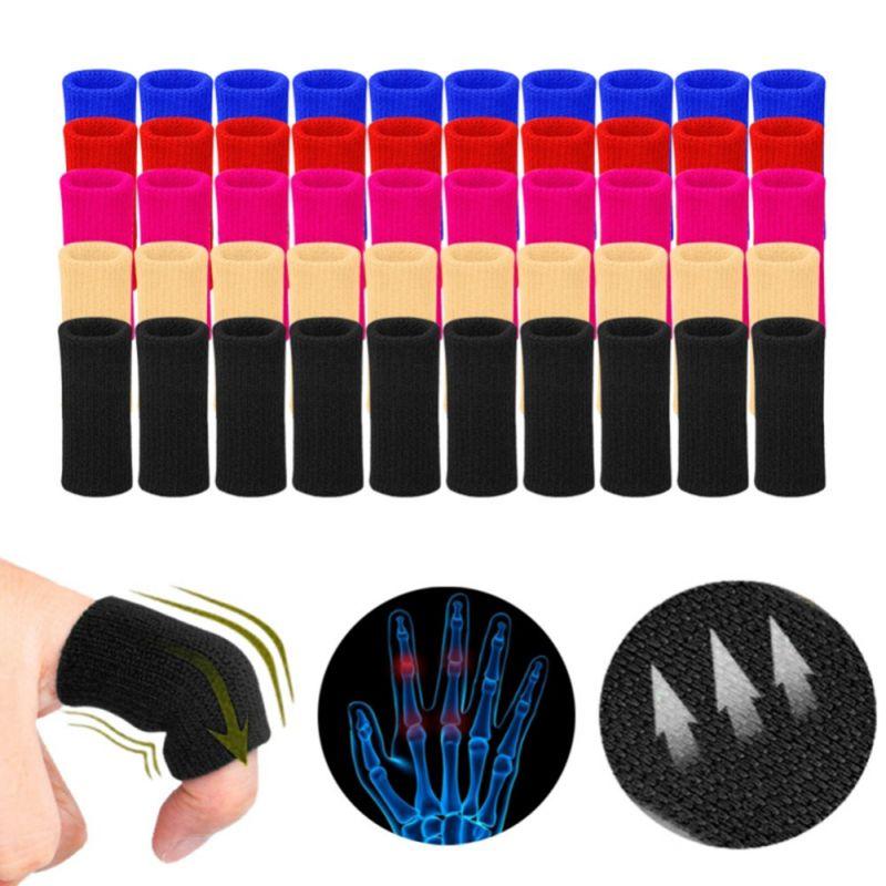 10 cái/đặt bóng chuyền cầu lông tay áo ngón tay có thể giặt được bảo vệ tay bảo vệ nẹp hỗ trợ bảo vệ thể thao Color: khaki