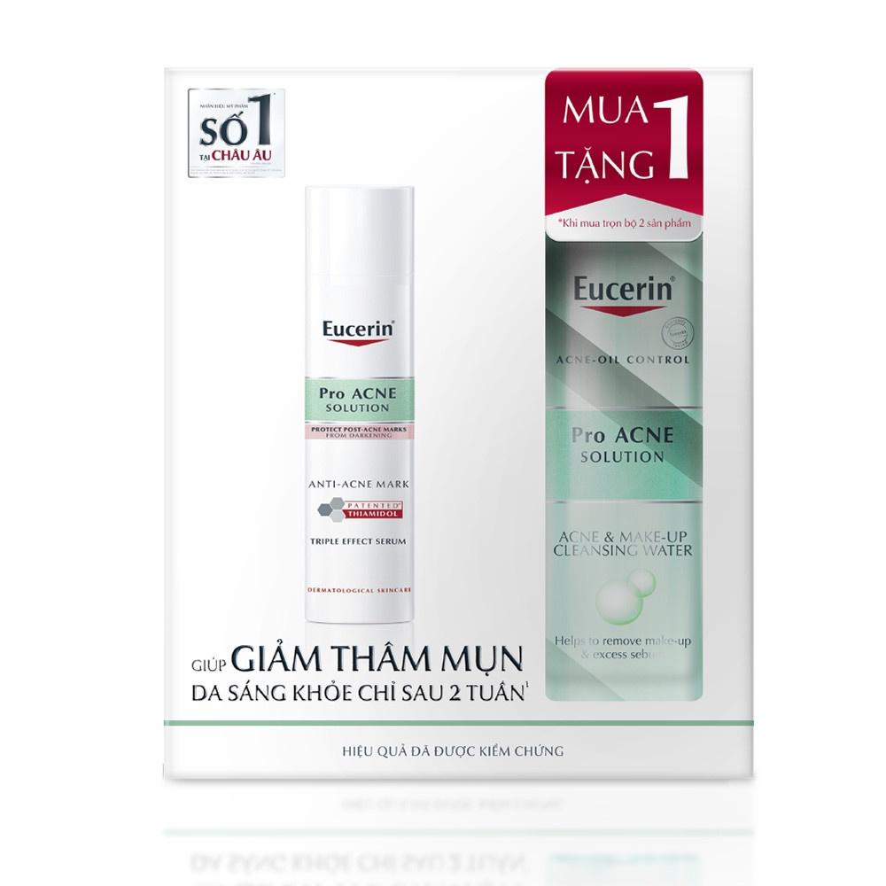 Bộ Sản Phẩm Tinh Chất Eucerin Hỗ Trợ Giảm Thâm Mụn Acne-Oil Control Pro Acne Solution Anti-Acne Mark 40ml Và Nước Tẩy Trang ProAcne Micellar 200ml