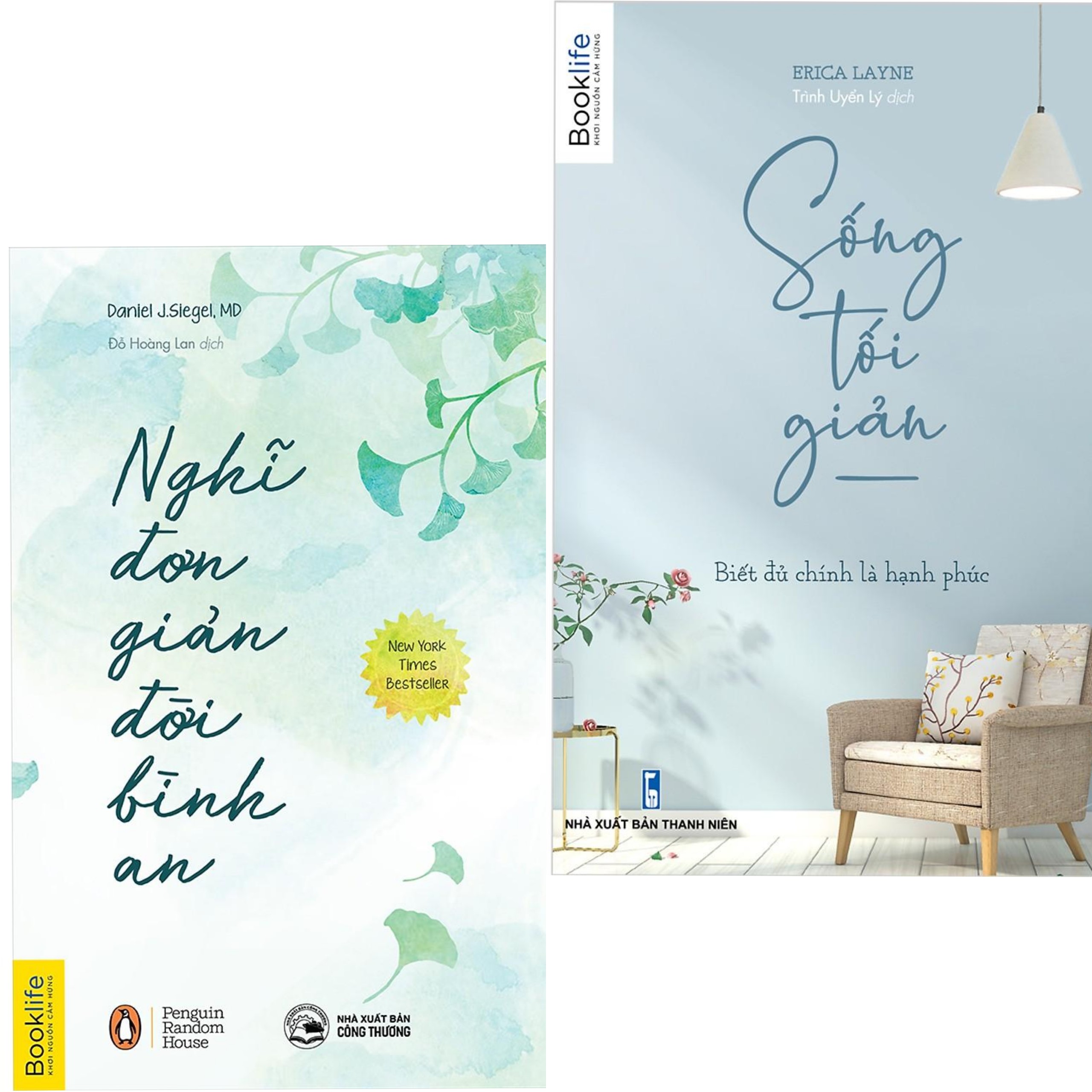 Combo 2 Cuốn Văn Học Hay : Nghĩ Đơn Giản Cho Đời Bình An +  Sống Tối Giản / BooksetMK