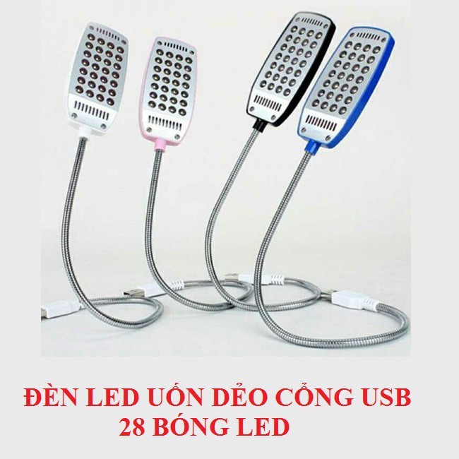Đèn Led 28 Bóng Thân Kim Loại Có Thể Uốn Cong Cổng Kết Nối Usb Đèn Màn Hình Máy Tính Tăng Cường Độ Ánh Sáng Chống Mỏi Mắt Và Bảo Vệ Mắt - Hàng Nhập Khẩu ( Màu sắc ngẫu nhiên )