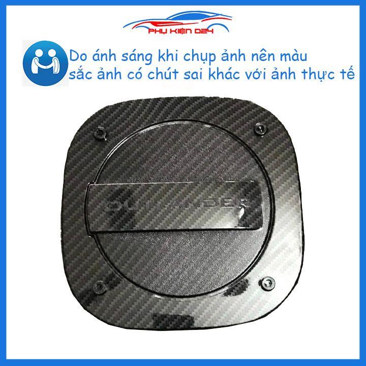 Ốp nắp bình xăng Outlander 2016-2017-2018-2019-2020 vân cacbon chống trầy trang trí ô tô