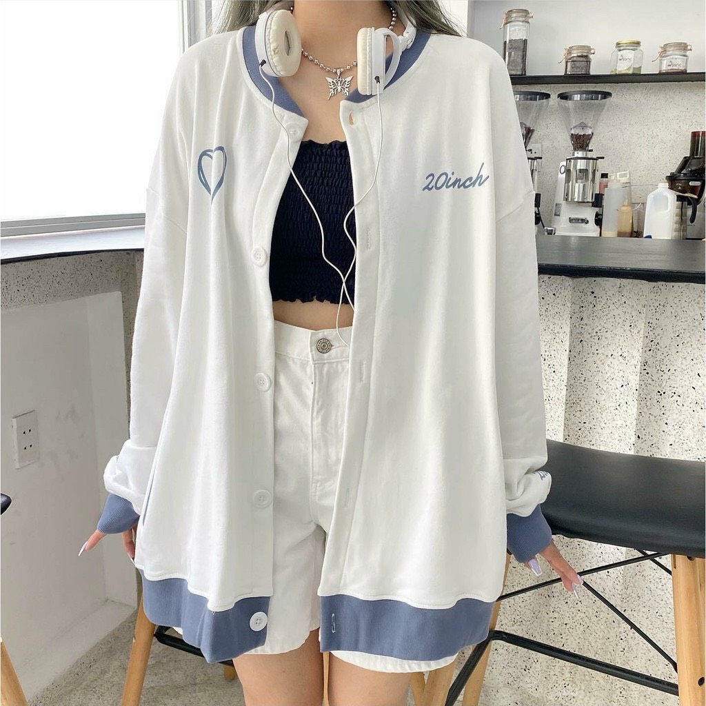 Áo Cardigan 20 INCH LOVE , Áo Khoác Nỉ Bông Cardigan WHATISLOVE 20inch Unisex,