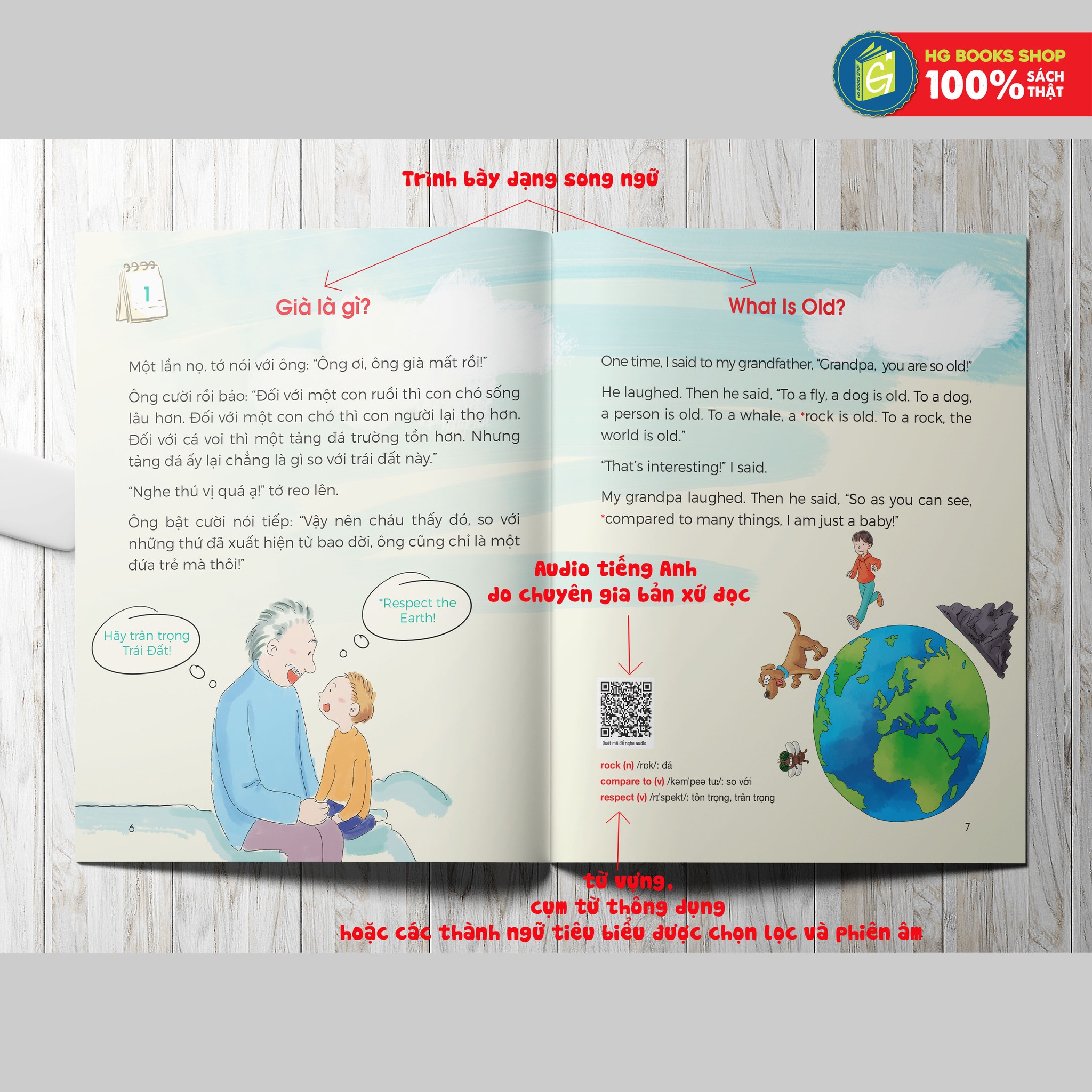 One Story A Day - Sách song ngữ cho bé, 12 cuốn truyện - 365 câu chuyện phát triển trí tuệ và nuôi dưỡng tâm hồn - Tặng kèm file nghe &amp; note từng vựng