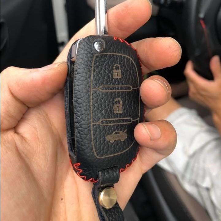 Bao Da Chìa Khóa Cơ Dành Cho Xe HYUNDAI I10, ELANTRA, ACCENT , SOLATI... Da Bò Nhiều Màu Sắc
