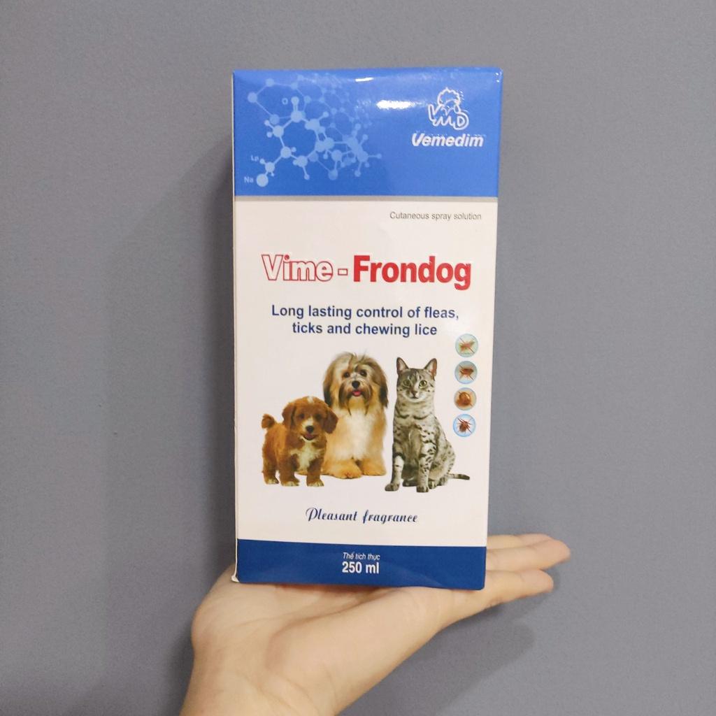 Chai Xịt Ve Rận Chó Mèo Vime-Frondog 250ml